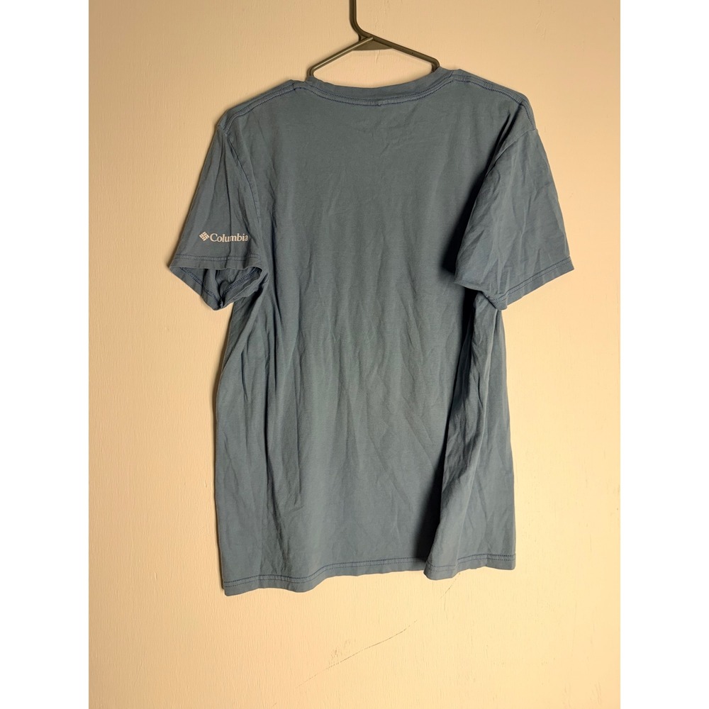 Columbia Sportswear Mens Blue Mountain Graphic T-Shirt Cotton Hiking Tee Large - Picture 6 of 8
